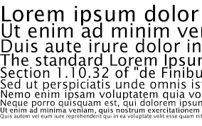 Beispiel einer Office Type Sans C-Schriftart